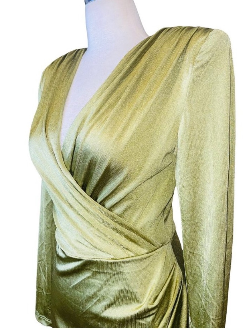 Bronx and Banco Maxi Dress in Olive Green Chain - Picture 7 of 11
